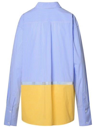 Shop Gcds Multicolor Cotton Blend Shirt In Blue
