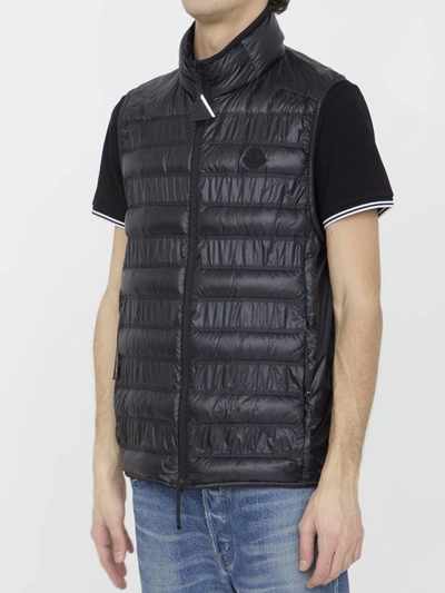 Shop Moncler Lautaret Down Vest In Black