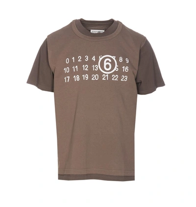 Shop Mm6 Maison Margiela T-shirts And Polos In Brown