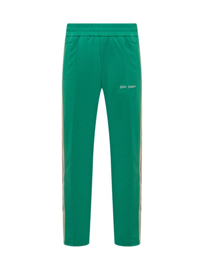 Shop Palm Angels Logo Pants In Green