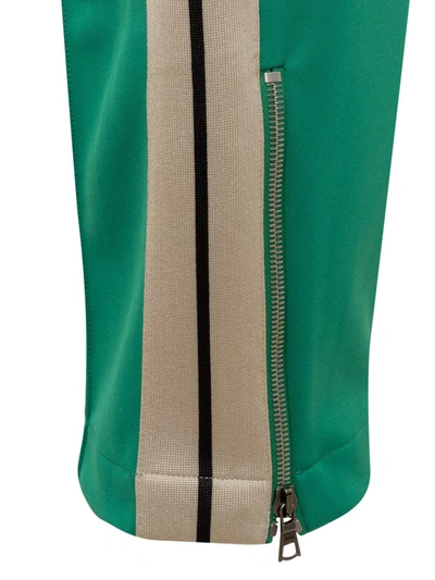 Shop Palm Angels Logo Pants In Green