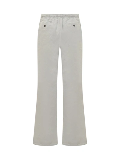 Shop Palm Angels Pants With Monogram Pa In Grey