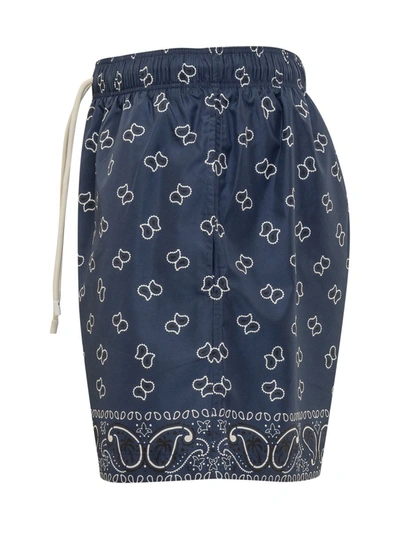 Shop Palm Angels Costume With Monogram Bandana In Blue