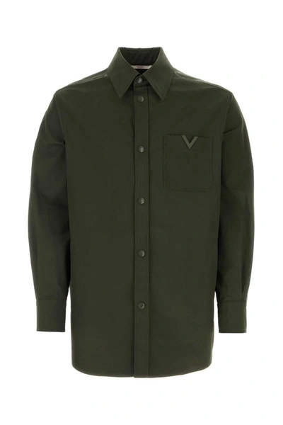 Shop Valentino Garavani Shirts In Green