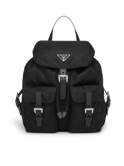 Shop Prada Small Backpack In Re-nylon In Black