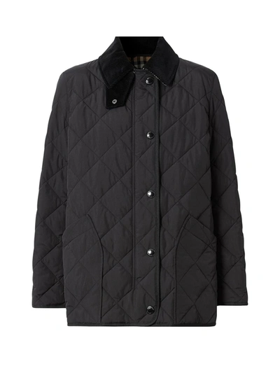 Shop Burberry Quilted Down In Black