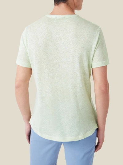 Shop Luca Faloni Mint Linen Jersey T-shirt In Default