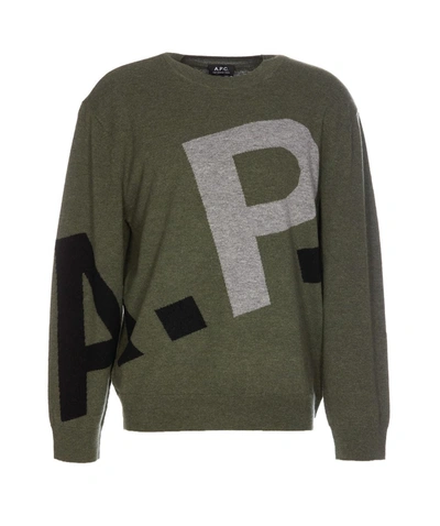 Shop Apc A.p.c. Green Sweater