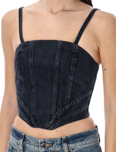 Shop Amiri Corset In Faded Black