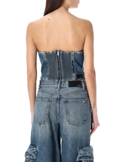 Shop Amiri Ma Bustier In River Indigo