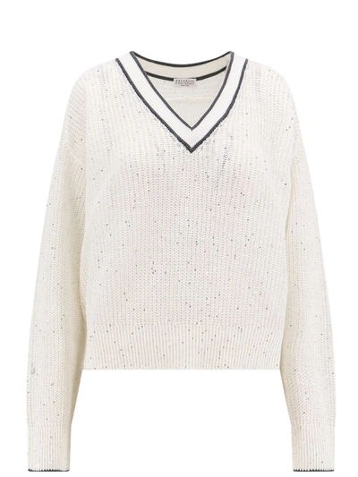 Shop Brunello Cucinelli Sweaters White