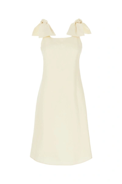 Shop Chloé Linen Long Dress In White