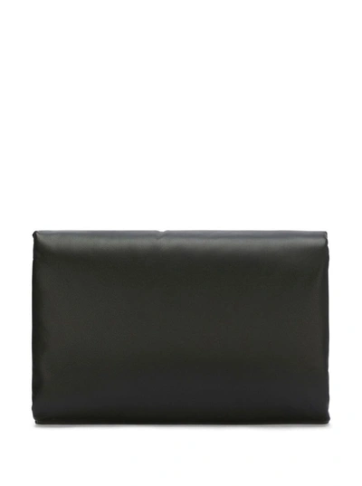 Shop Dolce & Gabbana Black Padded Devotion Crossbody Bag In Calf Leather Woman