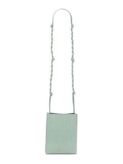 Shop Jil Sander 'tangle' Small Pastel Green Calf Leather Crossbody Bag
