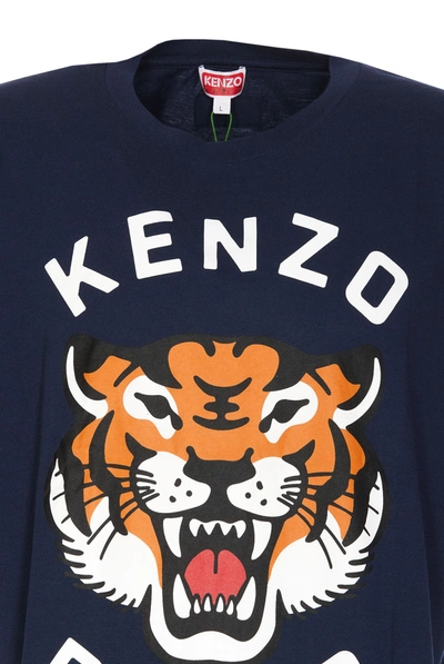 Shop Kenzo 'lucky Tiger' T-shirt In Blue