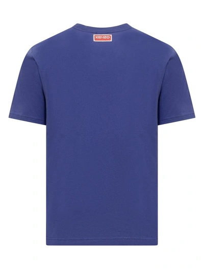 Shop Kenzo 'tiger Varsity' Blue Cotton T-shirt In Purple