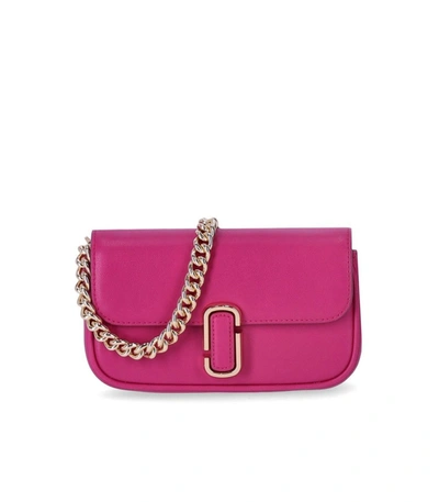 Shop Marc Jacobs Mini Strap Bag In Fuchsia