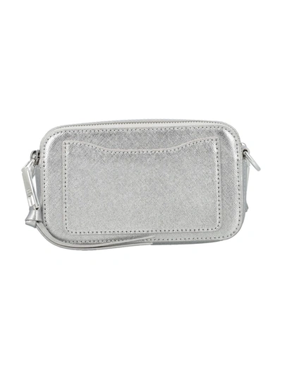 Shop Marc Jacobs The Snapshot Bag In Silver