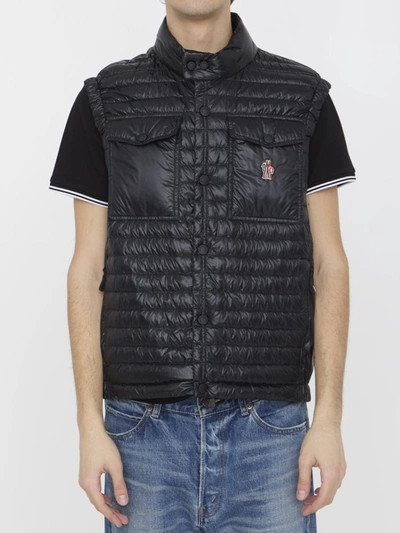 Shop Moncler Ollon Down Vest In Black