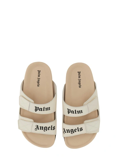 Shop Palm Angels Slippers In White