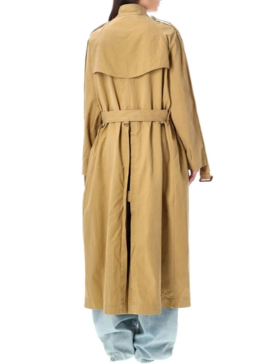 Shop R13 Oversized Deconstructed Trench Coat In Brown