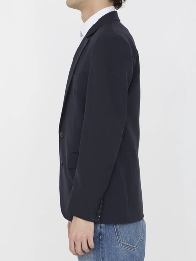 Shop Valentino Single-breasted Jacket In Blue