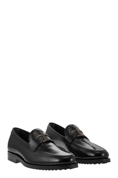 Shop Tod's Loavers In Black