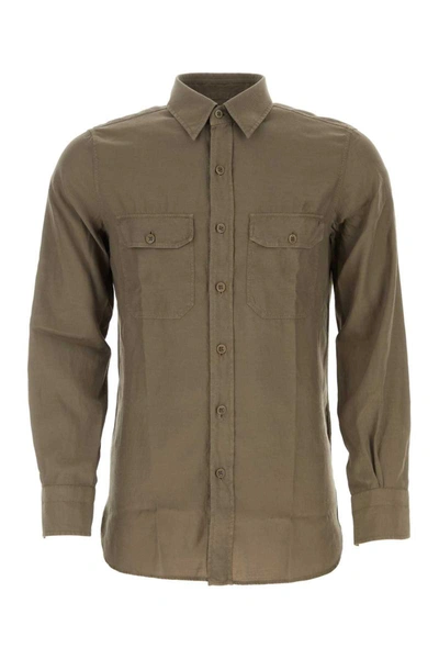 Shop Tom Ford Shirts In Green
