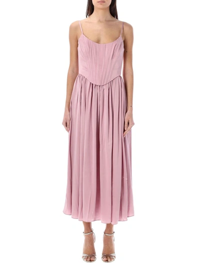 Shop Zimmermann Corset Dress In Pink
