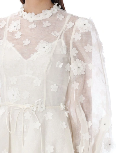 Shop Zimmermann Matchmaker Lift Off Mini Dress In Ivory