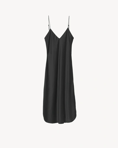 Nili Lotan Plunge Neck Slip Dress In Black