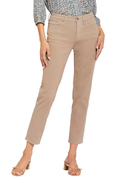 Shop Nydj Stella High Waist Ankle Tapered Jeans In Saddlewood