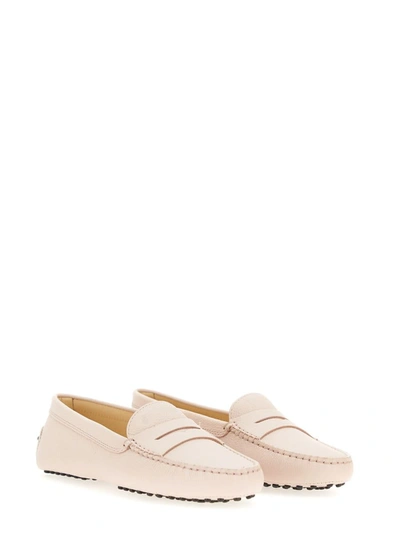 Shop Tod's Leather Loafer In Powder