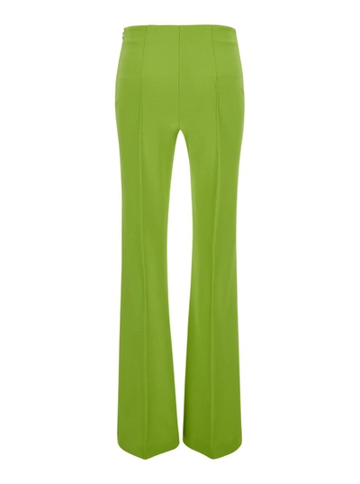 Shop Liu •jo Tailored High Waisted Green Pants In Stretch Fabric Woman