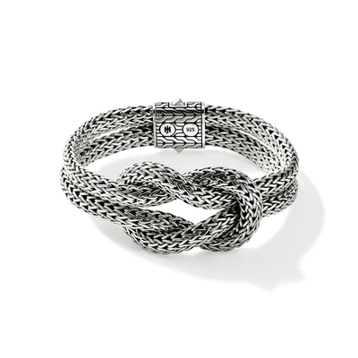 Shop John Hardy Love Knot Bracelet, 6.5mm In Silver