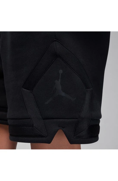 Shop Jordan Flight Fleece Diamond Shorts In Black