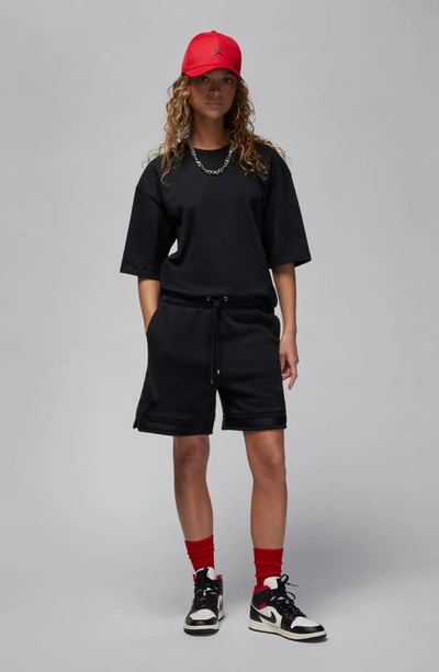 Shop Jordan Flight Fleece Diamond Shorts In Black