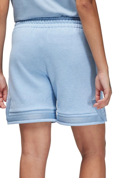 Shop Jordan Flight Fleece Diamond Shorts In Blue Grey/ Heather