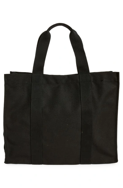 Shop Goodee Medium Bassi Recycled Pet Canvas Market Tote In Black