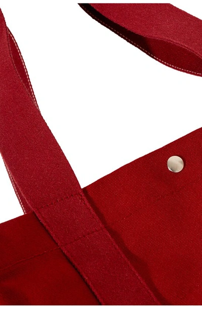 Shop Goodee Bassi Recycled Pet Canvas Market Tote In Red