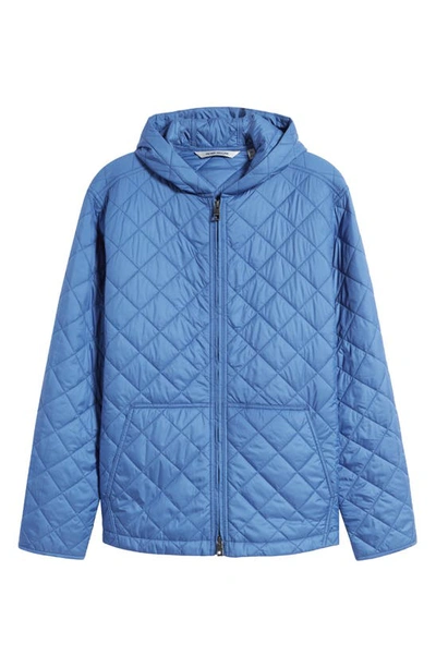 Shop Peter Millar Essex Hooded Puffer Jacket In Moon Blue