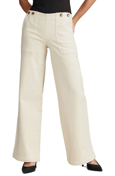 Shop Lucky Brand Palazzo Wide Leg Jeans In Cloud High
