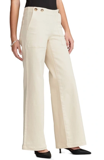 Shop Lucky Brand Palazzo Wide Leg Jeans In Cloud High