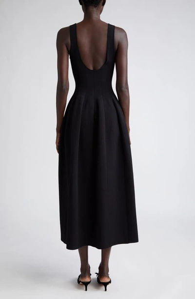 Shop Altuzarra Spark Scoop Neck Midi Dress In Black