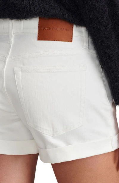 Shop Lucky Brand Ava Mid Rise Shorts In Bright White