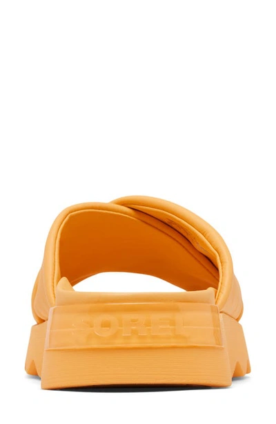 Shop Sorel Vibe Slide Sandal In Yellow Ray/ Gum 17