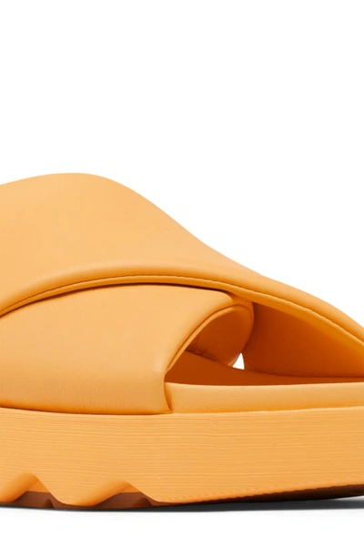 Shop Sorel Vibe Slide Sandal In Yellow Ray/ Gum 17