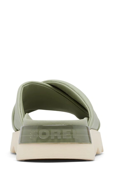 Shop Sorel Vibe Slide Sandal In Safari/ Honey White