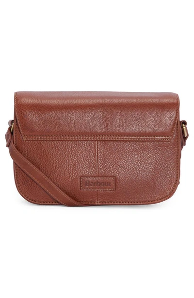 Shop Barbour Isla Leather Crossbody Bag In Brown