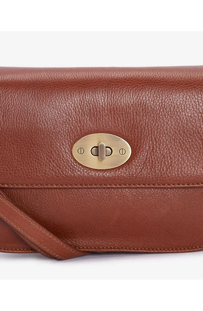 Shop Barbour Isla Leather Crossbody Bag In Brown